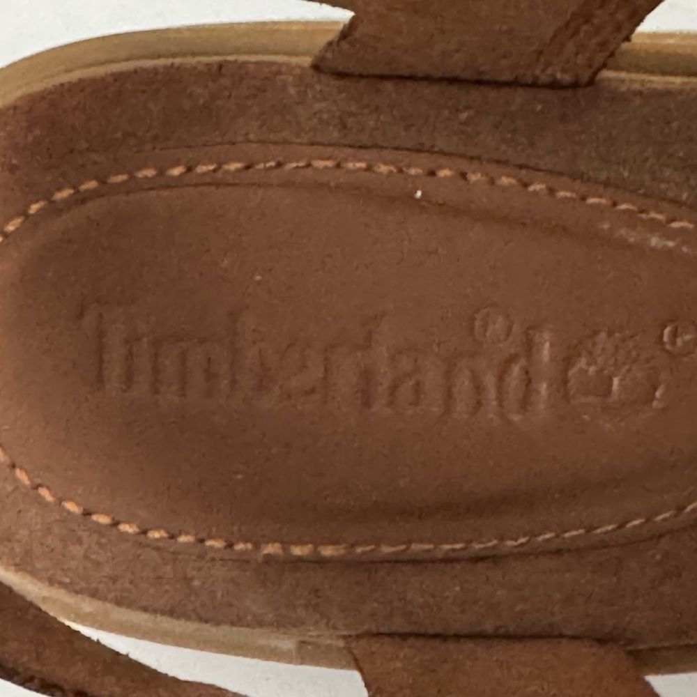 Timberland Size 9 Violet Marsh Cross Band Sandals Lug Sole Brown Strappy Sandals - Picture 7 of 8